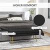 Zitbank, gestoffeerde bank met opbergruimte, fluweel look, bedbank met stalen poten, schoenenbank, opbergbank voor woonkamer, slaapkamer, zwart, 79,5 x 37,5 x 43 cm 5