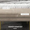 Zitbank, gestoffeerde bank met opbergruimte, fluweelachtige uitstraling, bedbank met stalen poten, schoenenbank, opbergbank voor woonkamer, slaapkamer, beige, 79,5 x 37,5 x 43 cm 5