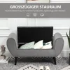 Zitbank grijs moderne kistbank met opslagruimte van fluweelachtig polyester en rubberhout met armleuningen 118x42x66cm voor hal en woonkamer 5