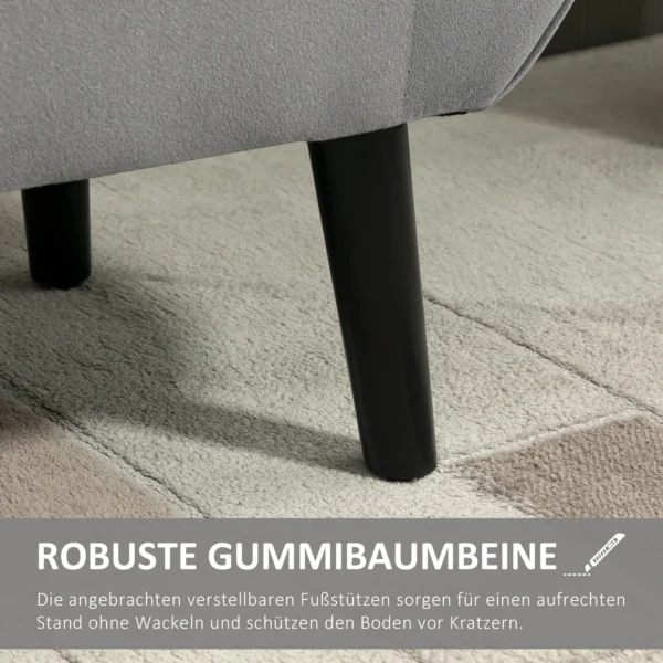 Zitbank grijs moderne kistbank met opslagruimte van fluweelachtig polyester en rubberhout met armleuningen 118x42x66cm voor hal en woonkamer 6