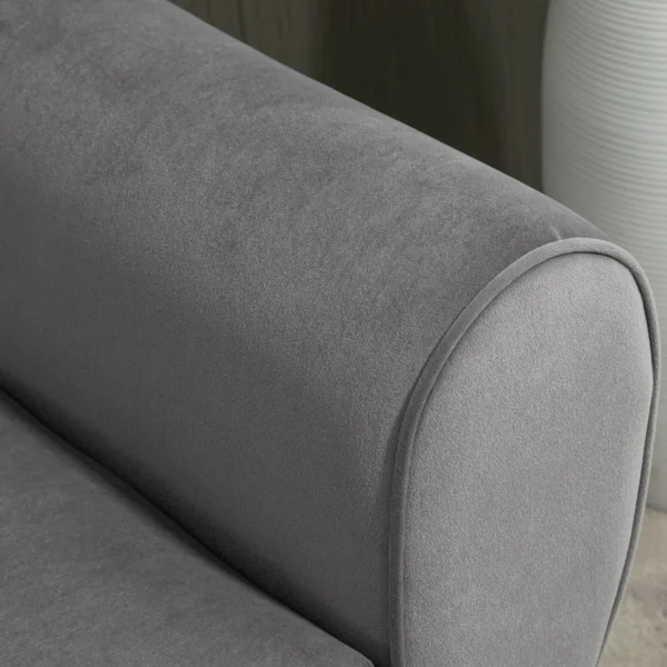 Zitbank grijs moderne kistbank met opslagruimte van fluweelachtig polyester en rubberhout met armleuningen 118x42x66cm voor hal en woonkamer 9