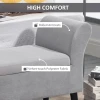 Zitbank lichtgrijs gestoffeerde bank met opbergruimte, samt polyester, rubberhout, modern voor hal & slaapkamer 7