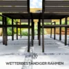 Zitgroep 7 delig eetgroep voor 6 personen eettafel met 6 stapelbare stoelen eetkamergroep met gespleten tafel keukentafel set balkonmeubilair tuinmeubilair voor terras, balkon donkerbruin 7