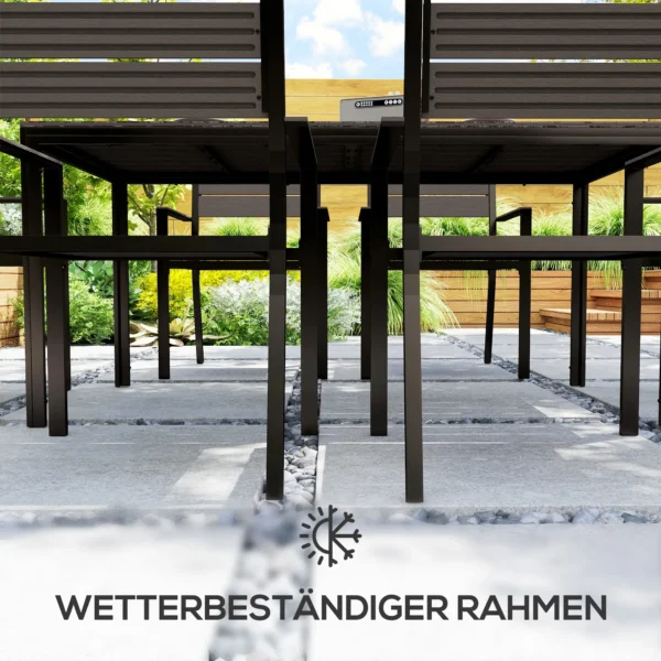 Zitgroep 7 delig eetgroep voor 6 personen eettafel met 6 stapelbare stoelen eetkamergroep met gespleten tafel keukentafel set balkonmeubilair tuinmeubilair voor terras, balkon donkerbruin 7