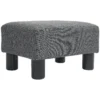 Zithocker hocker met linnenlook moderne voetenbank gestoffeerde hocker ottomaan voor slaapkamer, woonkamer, donkergrijs 1