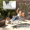 Zonneligstoel opvouwbare tuinligstoel met verstelbare voetsteun & rugleuning in donkergrijs voor tuin & terras 5