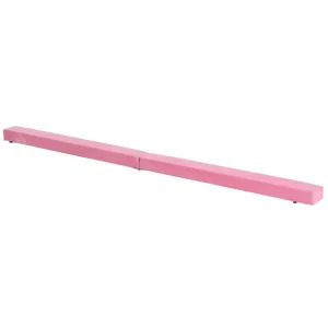 Zwevende balk 210 cm opvouwbare gymnastiekbalk voor binnen & buiten, balanceerbalk tot 120 kg, roze 1