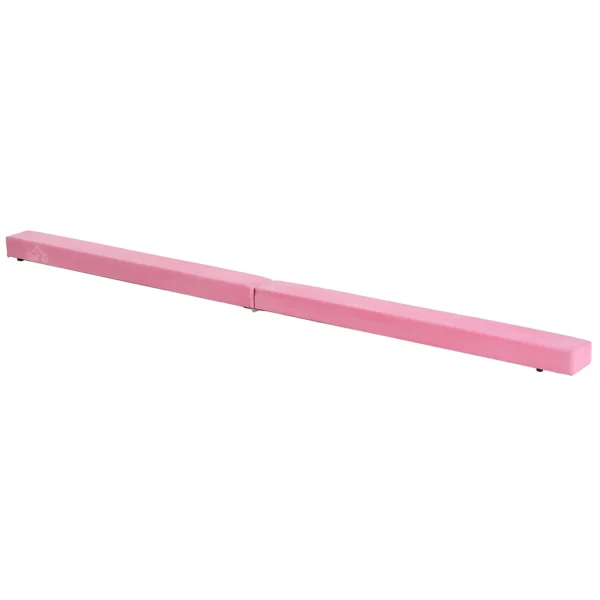 Zwevende balk 210 cm opvouwbare gymnastiekbalk voor binnen & buiten, balanceerbalk tot 120 kg, roze 1