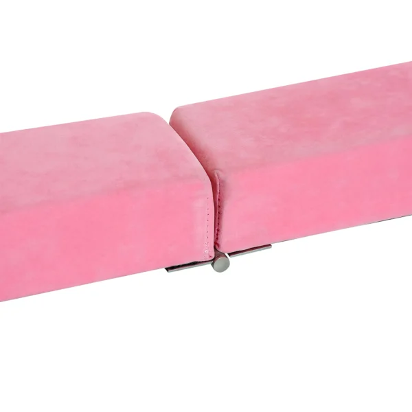 Zwevende balk 210 cm opvouwbare gymnastiekbalk voor binnen & buiten, balanceerbalk tot 120 kg, roze 9