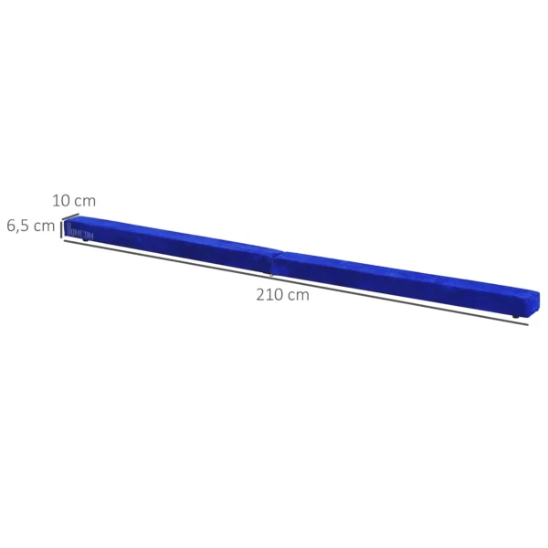 Zwevende balk opvouwbare turnbalk voor binnen en buiten, 210 cm, tot 120 kg, blauw, ideaal voor gymnastiek & training 4