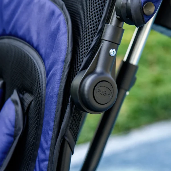 6 in 1 dreirad mit schubstange, kinderdreirad mit abnehmbarem sonnendach, kissen, laufrad mit 5 punkt sicherheitsgurt, korb, becherhalter, für 1 5 jahre kinder, dunkelblau 10