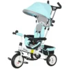6 in 1 driewieler met duwstang, kinderdriewieler met afneembaar zonnedak, loopfiets met 5 punts veiligheidsgordel, mand, drankhouder, voor 1 5 jaar kinderen, groen 1
