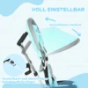 6 in 1 driewieler met duwstang, kinderdriewieler met afneembaar zonnedak, loopfiets met 5 punts veiligheidsgordel, mand, drankhouder, voor 1 5 jaar kinderen, groen 6