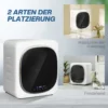 Afvoerdroger 4 kg wasdroger met desinfectie, ontgeuring, slimme modus, droger met roestvrijstalen bak, voorlader, voor appartement, huis, campers, wit 9