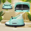 Aiyaplay 12v kinder autoscooter met 2,4 g afstandsbediening, elektrische bumper met muziek en lichtjes, 2 km/u, kinder elektrische auto met 360° rotatie, voor 1,5 5 jaar, groen 4