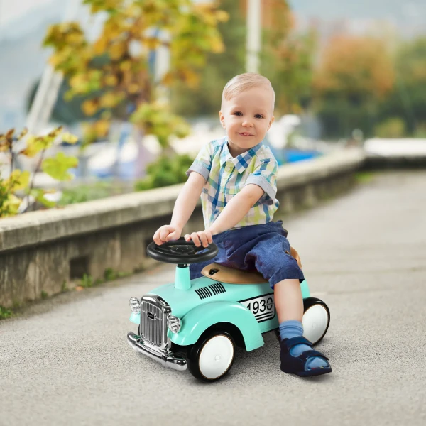 Aiyaplay kinder rutschauto, kinderfahrzeug met opbergruimte, kinderauto, rutscherfahrzeug met kantelbeveiliging, rutscher voor 1 3 jaar kinderen, groen, 58 x 27 x 35 cm 2