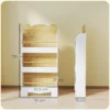 Aiyaplay kinderboekenkast met 3 planken houten opbergrek speelgoedrek voor speelgoed boeken vrijstaand rek kinderkamerrek voor kinderkamer speelkamer 55x15x110cm wit 4