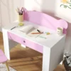 Aiyaplay kinderbureauset met tafelblad & lade kinder bureau en stoel met beer vorm leerling bureau kindertafel jeugdbureau voor jongens & meisjes roze 10