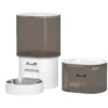 Automatische voederautomaat en 2,5 l waterdispenser voor honden, katten kattenvoer en waterdispenser set voederautomaat reisvoederautomaat voor kleine honden katten huisdieren wit 1