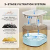 Automatische voederautomaat en 2,5 l waterdispenser voor honden, katten kattenvoer en waterdispenser set voederautomaat reisvoederautomaat voor kleine honden katten huisdieren wit 10