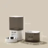 Automatische voederautomaat en 2,5 l waterdispenser voor honden, katten kattenvoer en waterdispenser set voederautomaat reisvoederautomaat voor kleine honden katten huisdieren wit 4
