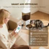 Automatische voederautomaat en 2,5 l waterdispenser voor honden, katten kattenvoer en waterdispenser set voederautomaat reisvoederautomaat voor kleine honden katten huisdieren wit 7