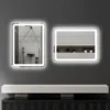 Badkamerspiegel, 60 x 80 cm led spiegel met touch schakelaar, geheugenfunctie, wandspiegel beschlagvrij lichtspiegel met 3 lichtkleuren, zilver 10