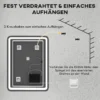 Badkamerspiegel, 60 x 80 cm led spiegel met touch schakelaar, geheugenfunctie, wandspiegel beschlagvrij lichtspiegel met 3 lichtkleuren, zilver 9