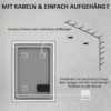 Badkamerspiegel met verlichting 70 x 50 cm led spiegel met geheugenfunctie wandspiegel met touchschakelaar, condensvrije lichtspiegel met 3 lichtkleuren wit 9