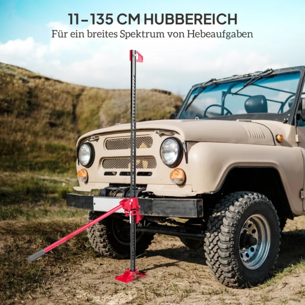 Boerderij krik 135 cm 3000 kg draagkracht offroad krik van staal tractorhogeheffer universele krik voor terreinwagen tractor atv vrachtwagen suv 6