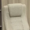 Bureaustoel, ergonomische bureaustoel met hoofdsteun, in hoogte verstelbare computerstoel met linnenlook, draaistoel voor thuiswerk, beige 9