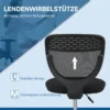 Bureaustoel ergonomische bureaustoel met verstelbare voetenring, in hoogte verstelbare computerstoel met netbekleding, kantoorstoel, draaistoel zwart 7
