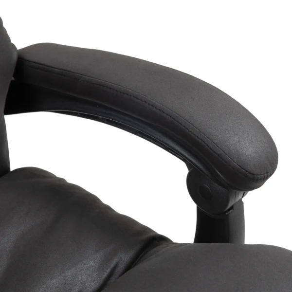 Bureaustoel met massagefunctie, ergonomische bureaustoel met ligfunctie, verwarmingsfunctie, in hoogte verstelbare computerstoel met voetensteun, draaifunctie, zwart 9