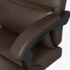 Bureaustoel met massagefunctie, ergonomische directiestoel met verwarming, ligfunctie, lendensteun en hoofdkussen, in hoogte verstelbare draaistoel met schommelfunctie, voetsteun, koffie 10