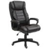 Bureaustoel met massagefunctie, ergonomische directiestoel met vibratiemassage, schommelfunctie, in hoogte verstelbare bureaustoel draaistoel, bruin 1