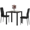 Eetgroep eettafel met 4 stoelen ruimtebesparende eetkamergroep zitgroep keukentafel set voor eetkamer, keuken zwart 1