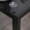 Eetgroep eettafel met 4 stoelen ruimtebesparende eetkamergroep zitgroep keukentafel set voor eetkamer, keuken zwart 10
