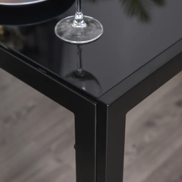 Eetgroep eettafel met 4 stoelen ruimtebesparende eetkamergroep zitgroep keukentafel set voor eetkamer, keuken zwart 10