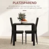 Eetgroep eettafel met 4 stoelen ruimtebesparende eetkamergroep zitgroep keukentafel set voor eetkamer, keuken zwart 5