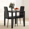 Eetgroep eettafel met 4 stoelen ruimtebesparende eetkamergroep zitgroep keukentafel set voor eetkamer, keuken zwart 8