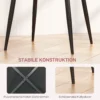 Eetkamerstoelen 4 delige set keukenstoel met rugleuning, fluweel look, fauteuil gestoffeerde stoel met stalen poten, stoelen, woonkamerstoel voor eettafel, roze 6