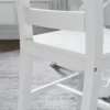 Eetkamerstoelen set van 2 houten keukenstoel met lattenrugleuning, antislip stoelen, woonkamerstoel voor eettafel, wit 10