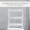 Eetkamerstoelen set van 2 houten keukenstoel met lattenrugleuning, antislip stoelen, woonkamerstoel voor eettafel, wit 6