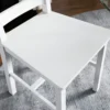 Eetkamerstoelen set van 2 houten keukenstoel met lattenrugleuning, antislip stoelen, woonkamerstoel voor eettafel, wit 9