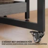 Eettafel opvouwbaar keukentafel voor 2 4 personen met 2 open planken, mobiele eetkamertafel klaptafel voor kleine ruimtes, eetkamer, keuken 133,4 x 80 x 75 cm grijs 7