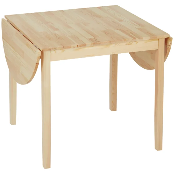 Eettafel van hout opvouwbaar keukentafel voor 6 personen met drop leaf design opklaptafel eetkamertafel voor kleine ruimtes, eetkamer, keuken 140 x 70 x 75 cm natuurhout 1