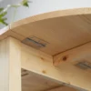 Eettafel van hout opvouwbaar keukentafel voor 6 personen met drop leaf design opklaptafel eetkamertafel voor kleine ruimtes, eetkamer, keuken 140 x 70 x 75 cm natuurhout 9