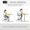 Ergonomische bureaustoel met opklapbare armleuningen en verstelbare voetenring, in hoogte verstelbare draaistoel met kantelfunctie, netbekleding lichtgrijs 6