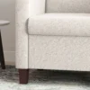 Fauteuil loungefauteuil met armleuningen, gestoffeerde fauteuil met linnenlook, relaxfauteuil leesfauteuil voor woonkamer, slaapkamer, crèmewit 10