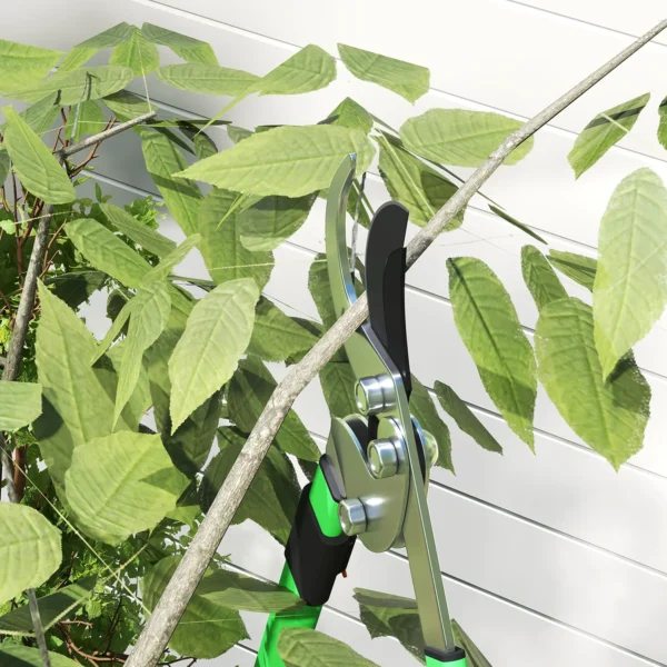 Heggenschaar set 2 delig tuinschaar meslengte 90 cm takkenschaar met anti aanbaklaag metalen messen, uitschuifbare handgreep, 78,5 cm heggenschaar voor het snoeien van heggen en takken 10
